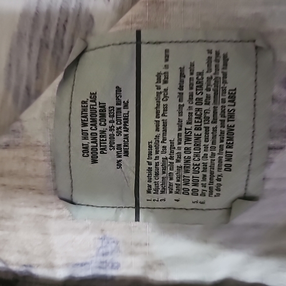 Air Force Issued Top Men Small Short Woodland Camo Button Up Shirt Long Sleeve - Picture 4 of 13